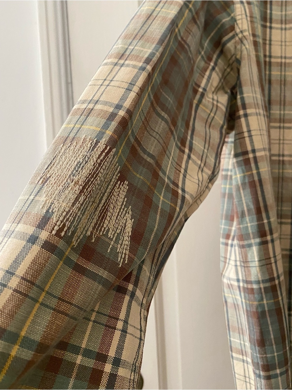 RRL Repaired Plaid Twill Work-shirt XL - Picture 8 of 13